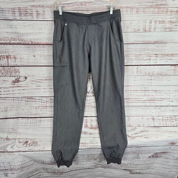 Figs Pants - Figs Women's Scrub Pants L Tall Gray Zamora Joggers Medical Dental Vet Workwear